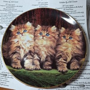Danbury Mint Golden 3 Little Kittens Plate